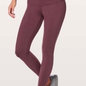 Lululemon Maroon Wunder Under leggings